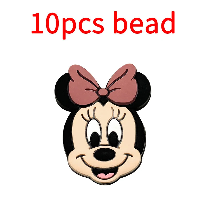 10pcs Silicone Cartoon Bead Baby Pacifier Bead Pacifier Chain Accessories Ornaments