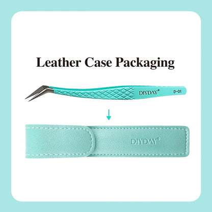 DIYDAY Anti-Slip Eyelash Extensions Tweezers High-Density Fiber Tip Eyebrow Tweezer Professional Precision Beauty Tools
