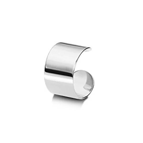 1pc Simple Long Tube Geometric Stainless Steel Ear Clip For Men Women Non Piercing Ear Cuff Jewelry Fashion Daily Wear Style