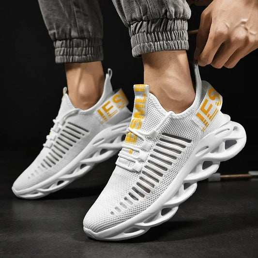 MAEDEF Men Shoes Comfortable Casual Sneakers Breathable Platform Running Shoes Man Mesh Tenis Sport Shoes Waling Tenis Masculino