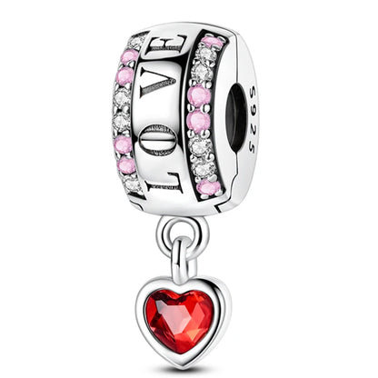 Original 925 Sterling Silver Clip Charm Inlaid Zircon Cat Butterfly Charm Silicone Spacer Beads For Women Bracelet DIY Jewelry