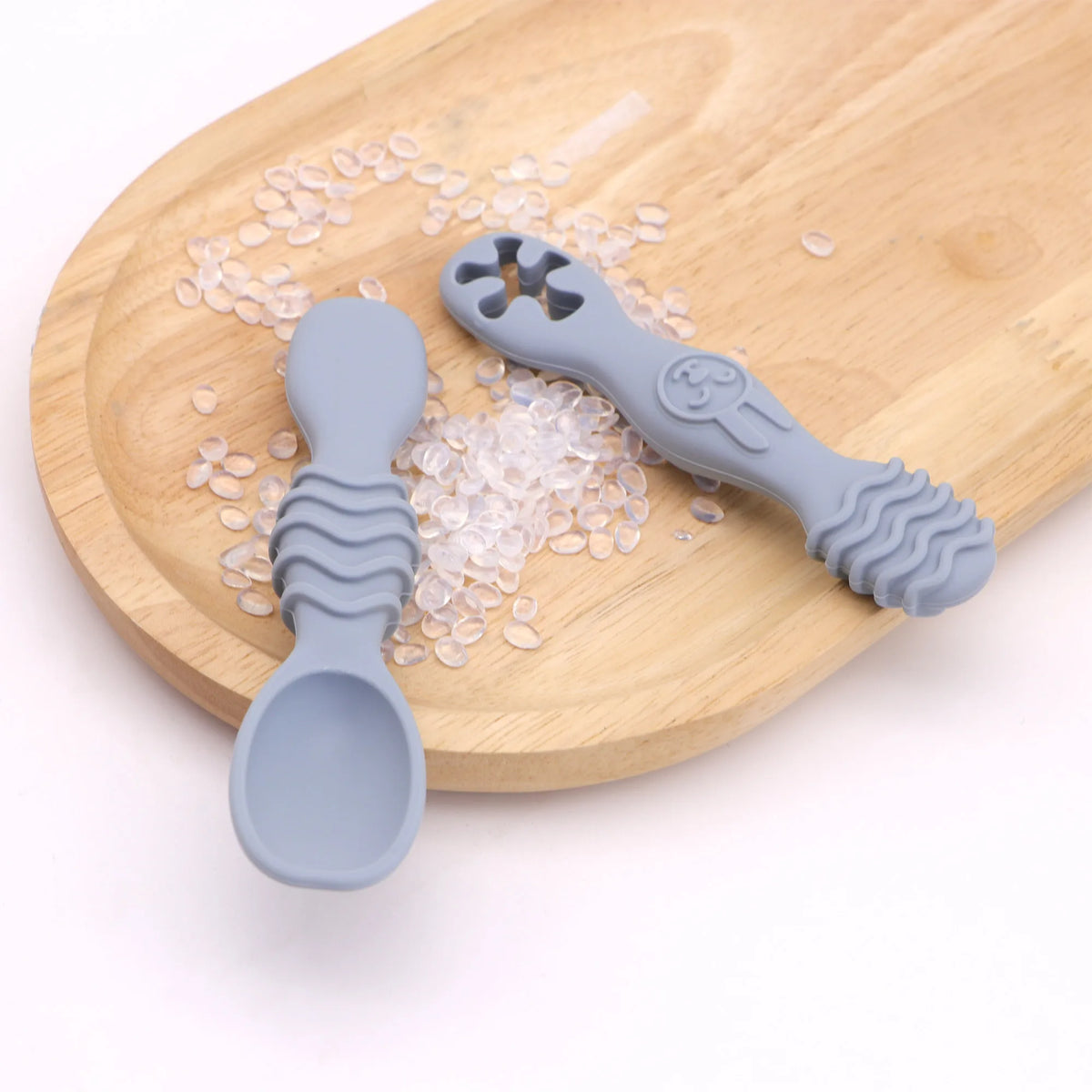 Silicone Chew Spoon Set for Babies and Toddlers | BPA Free | Microwave, Dishwasher and Freezer Safe