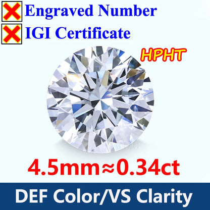 GH Color Oval HPHT Lab Grown Diamond No IGI Certificate 3EX DEF Color VS Clarity Pear CVD Lab Grown Diamond Gems