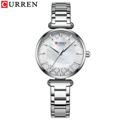 CURREN 9072 Fashion Stainless Steel Women Luxury Watch Analog Quartz Wristwatch Ladies Elegant Dress Watches Relogio Feminino