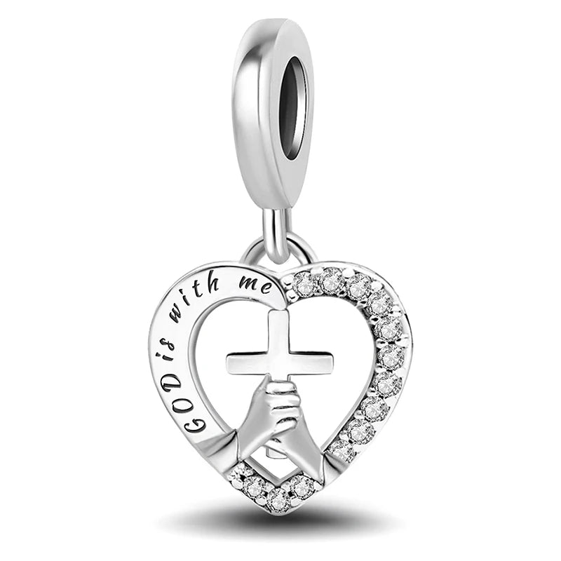 Fit 925 Original Bracelets Love Heart Flower Four Leaf Clover Turtle 925 Silver Charms Beads DIY Birthday Jewelry Gift