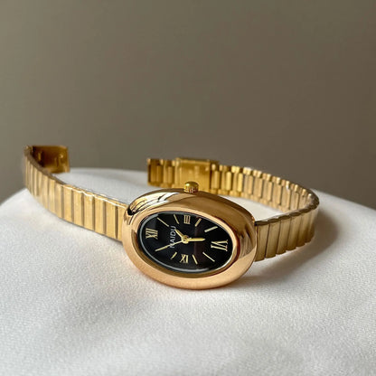 2025 New Oval Beautiful Ladies Watches with Stainless Steel Strap for Girl Student Quartz Minimalist Women Wristwatches Hot Sale