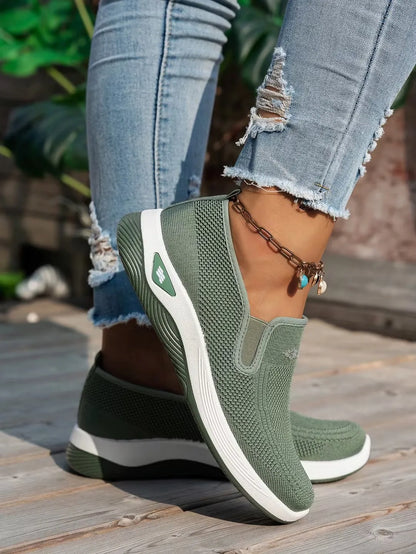 Women Casual Sports Shoes Breathable Lightweight Sneakers Anti-slip Flats Outdoor Running Walking Shoes Female Vulcanized Shoes