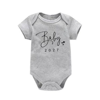 Baby 2027 Pregnancy Announcement Bodysuit Newborn Baby Onesie Funny Boys Girls Romper Jumpsuit Clothes Outfit