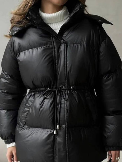 Women's Hooded Drawstring-Waist Jacket