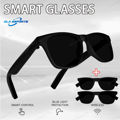New Camera Control Smart Glasses 2025 Music Sunglasses Headphones Wireless Bluetooth Call Headset HIFI Audio Glasses For Android