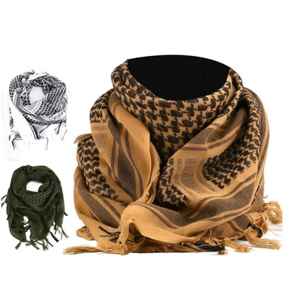1/2/3Pcs Men Women Scarf Plaid Tartan Lightweight Cotton Keffiyeh Scarf for Winter Square Shawl Scarf Tactical Neck Warmer Cover