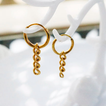 Stainless Steel Exaggerated Large Waterproof Hoop Earrings