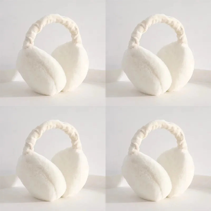 1/4/5pcs Soft Plush Ear Warmer Winter Warm for Women Men Fashion Solid Color Earflap Outdoor Cold Protection EarMuffs Ear Cover