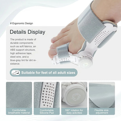 Rotatable Soft Big Toe Partition Buffer Pads, Flexible Foot Protective Cushion Sleeves Fit Left And Right Feet For Daily Home