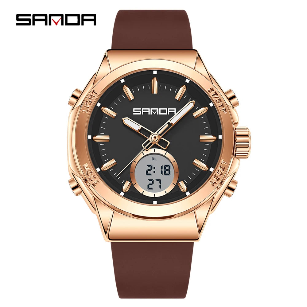 SANDA 9103 Women Watch Silicone Quartz Electronic Wrist Watches for Women Sport Clock Girls Gift Ladies Watches Top Brand