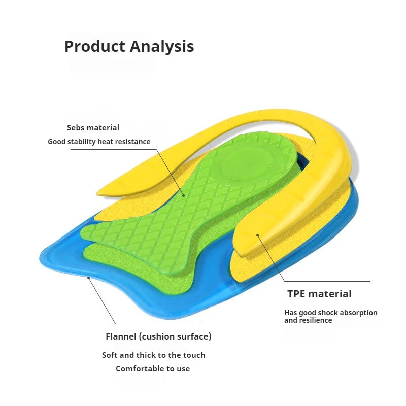 New Soft Silicone Comfort Insoles Invisible Height Increasing Half Insole Shock Absorbing Sports Insoles for Men and Women