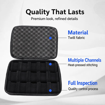 15-Slot Watch Storage Case, Dustproof Scratch-Resistant Oxford Cloth Carry Bag For Travel And Home Storage Organizer
