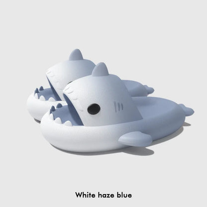 Summer Funny Cute Women Gradient Shark Slippers Men Outdoor Soft EVA Beach Sandals Couple Indoor Floor Non-slip Thick Flip Flops