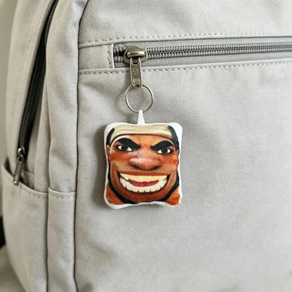 10cm Funny Keychain Pressing Can Make Sound Overwatch 2 Hero Maugaloa Malosi Mauga‌ Pendent Bag Decor