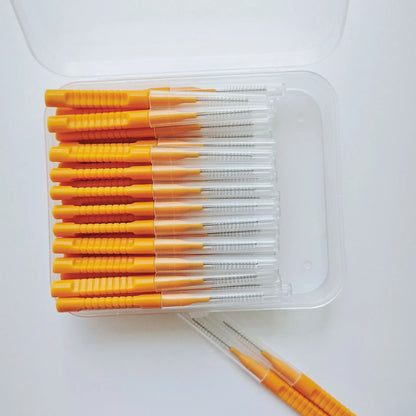 50Pcs 0.6-1.2mm Interdental Brushes Health Care Tooth Push-Pull Escova Removes Food And Plaque Better Teeth Oral Hygiene Tool