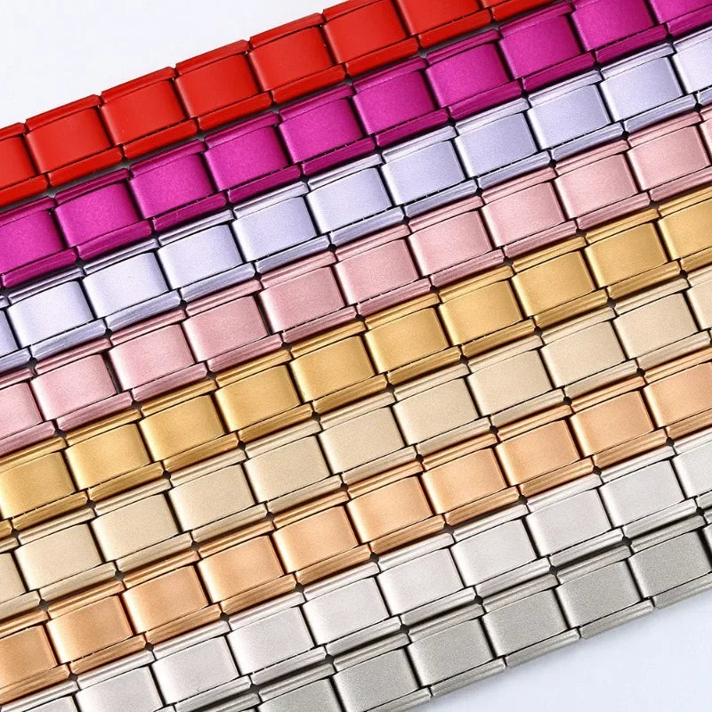 2025 New Men and Women Starry Colors 18 Pieces Italian Charm Fit 9mm Stainless Steel Modular Bracelet Wholesale Jewelry