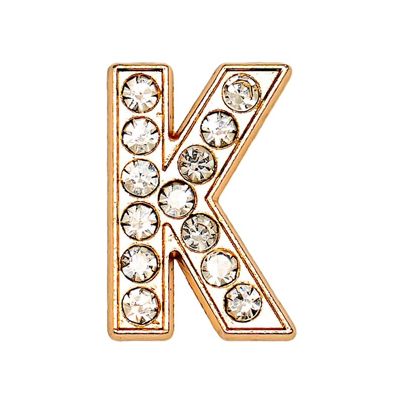 1pcs Metal Gold Luxury Letters Shoe Charms for Clog Alphabet Shoes Decorations Pins for Women Girl Sandal DIY Party Favor Gifts