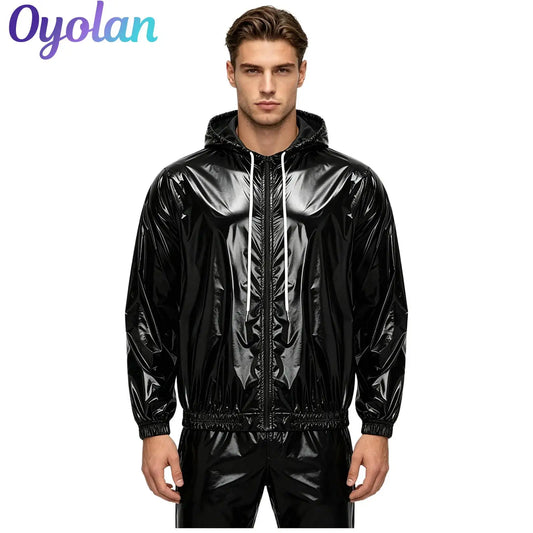 Mens Waterproof Hooded Jacket Tops Breathable Raincoat Waterproof Windproof Outdoor Biking Fishing Jacket Hood Outerwear