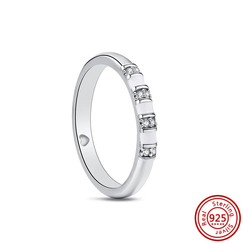 New 925 Sterling Silver Shiny Classic Square Crown Heart-shaped Ring Exquisite Luxury Charm Jewelry Holiday Surprise Gifts