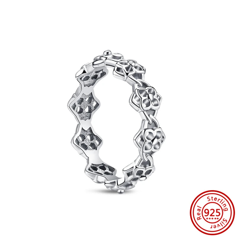 New 925 Sterling Silver Shiny Classic Square Crown Heart-shaped Ring Exquisite Luxury Charm Jewelry Holiday Surprise Gifts