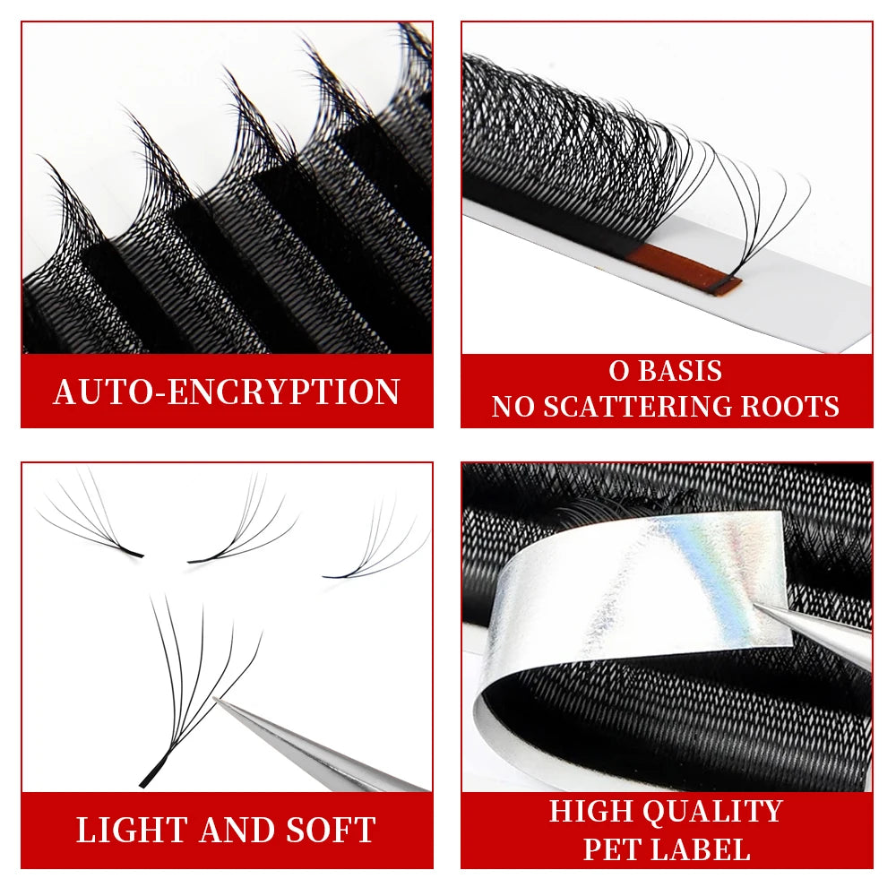 JB Jeyelabeau W Shape Eyelashes Extensions YY Shaped Eyelash Extension 3D 4D 5D 6D 8D Premade Fans Auto Flowering Russian Lashes