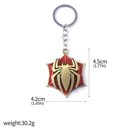 Movie Rotatable Spider Blade Keychain Creative Spider Keyring Cosplay Props Handsome for  Men Women Backpack Jewelry