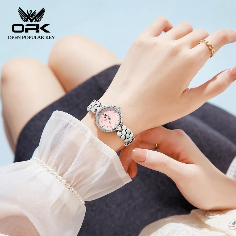 OPK 6079 Women's Watches Ladies Fashion Casual Wristwatch Elegant Bracelet Waterproof Quartz Movement Gift Watch for Women 2026