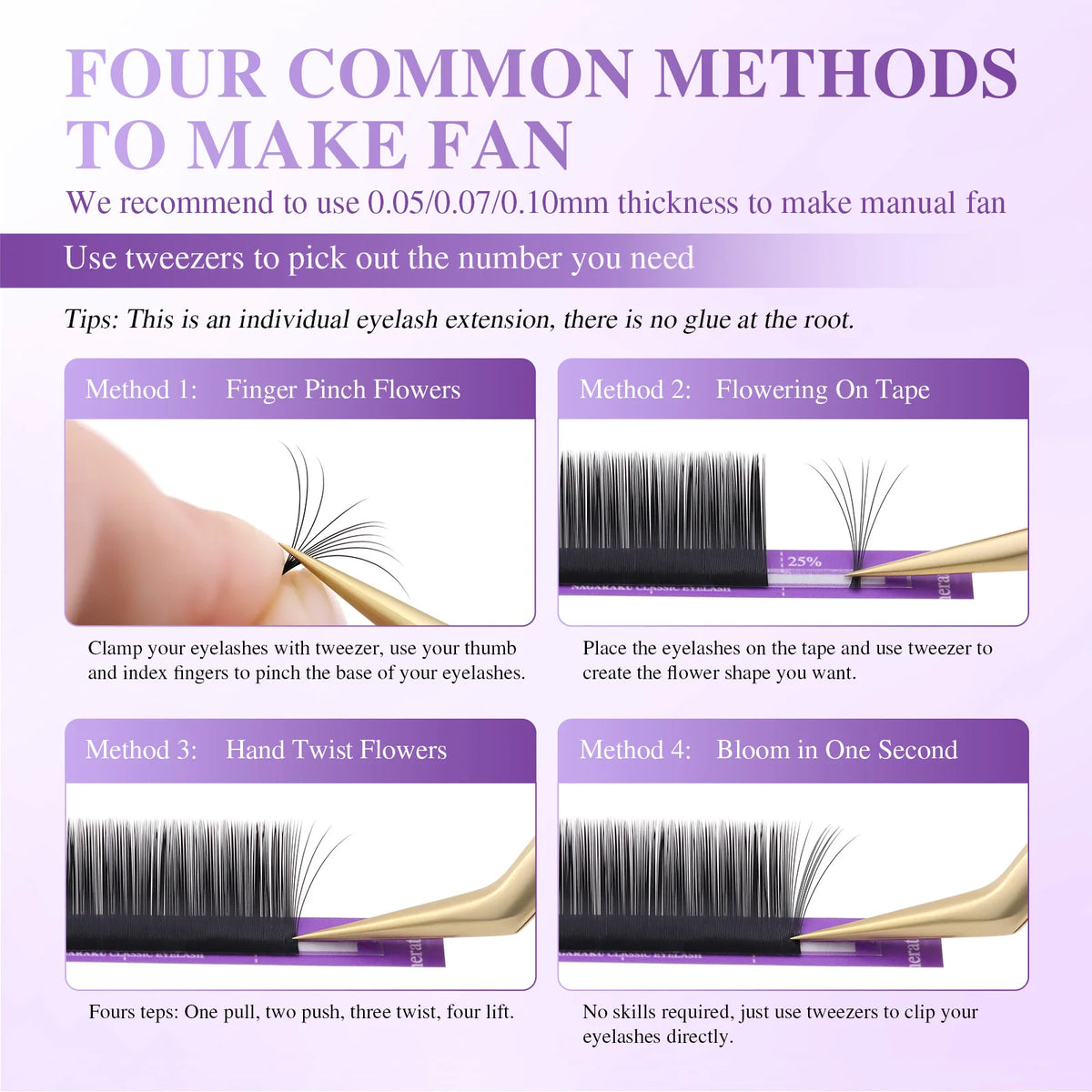 NAGARAKU Air Series Classic Individual Eyelash Extension 5th Generation Exculsive Material Nature Soft Light Matte Black