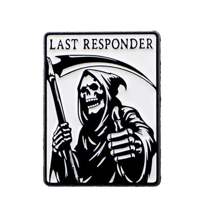 "One Day,We Will Wake Up To His Obituary" Enamel Pin Cartoon Skeleton Women's Brooches Fashion Lapel Badges Jewelry Friends Gift
