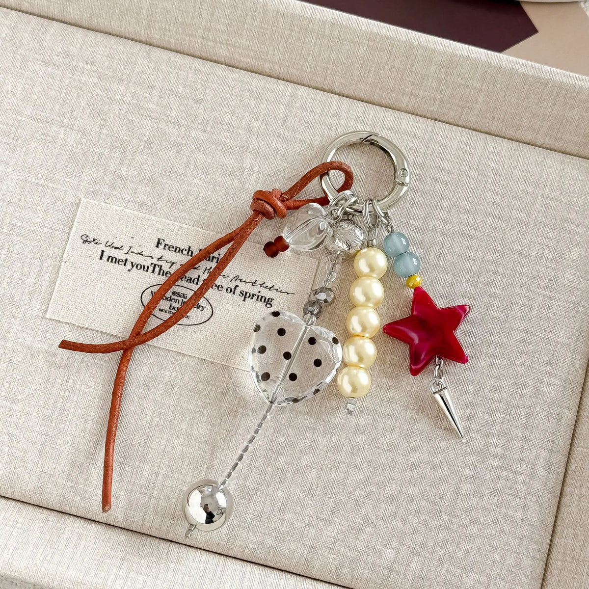 Original New Retro Star Pendant Handmade Beaded Ins Ocean Style Bag Hanging Keychain 2026 Wholesale