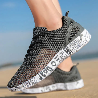 Men Aqua Shoes Summer Breathable Trekking Wading Beach Shoes Quick Drying Outdoor Fishing Wading Shoes Male Water Sneakers Light
