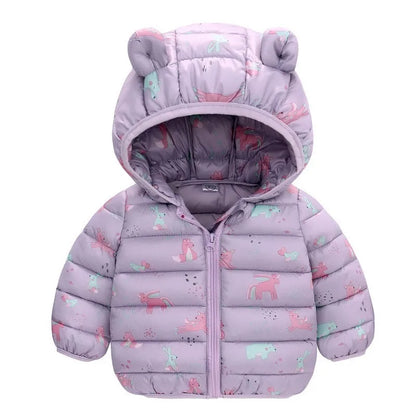 Hooded Lightweight Down Jackets Children Boy Girl Baby Coat Autumn Winter Outerwear Casual Clothing Kids Christmas Birthday Gift