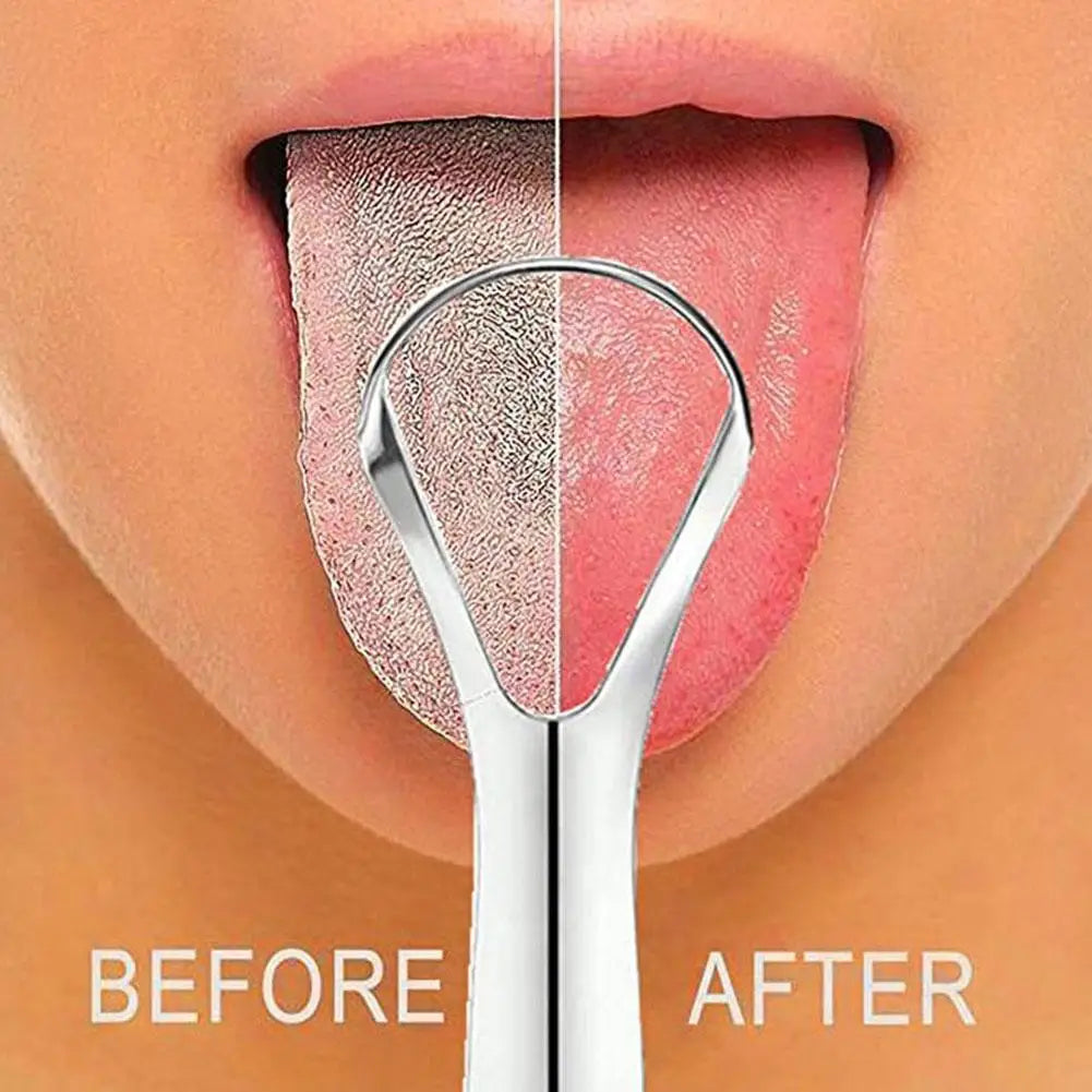 1PCS Portable Single Layer Tongue Scraper Tongue Scraper Fresh Breath Maker Reusable Stainless Steel Oral Mouth Brush 2026 New