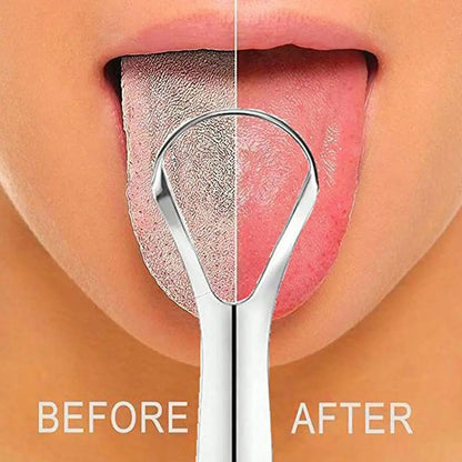 1PCS Portable Single Layer Tongue Scraper Tongue Scraper Fresh Breath Maker Reusable Stainless Steel Oral Mouth Brush 2026 New