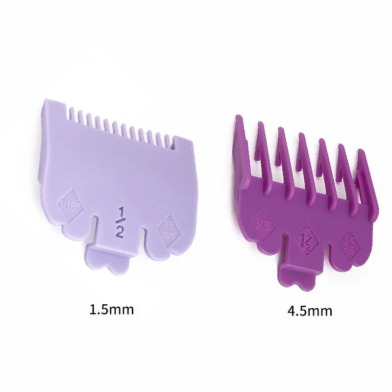 2Pcs Professional Hair Cutting Guide Comb Clipper Limit Comb Trimmer Cutting Styling Tools Attachment Compatible 1.5mm 4.5mm