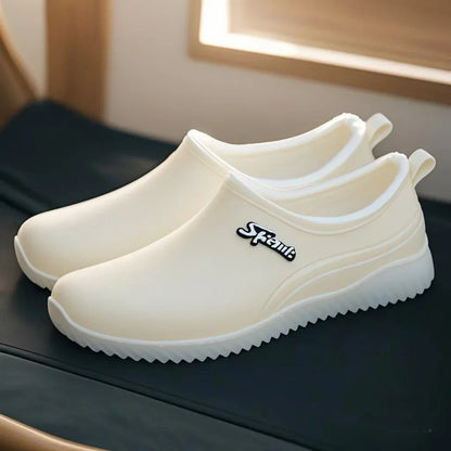 women's plush rain shoes warm waterproof galoshes woman low top rainshoes female chef work shoes ladies green water shoes 2026