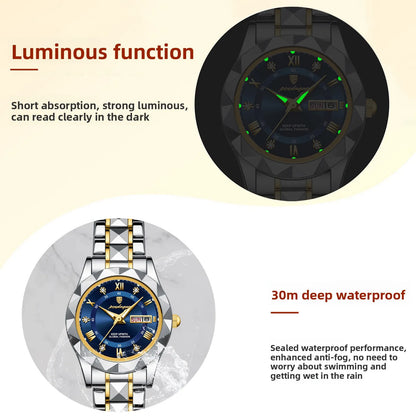 Ladies Quartz Watch, Waterproof Luminous Dial, Trendy Fashion Women Wristwatch