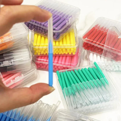 60Pcs Interdental Brush Health Care Tooth Push-Pull Escova Removes Food And Plaque Better Teeth Oral Hygiene Tool Oral Care