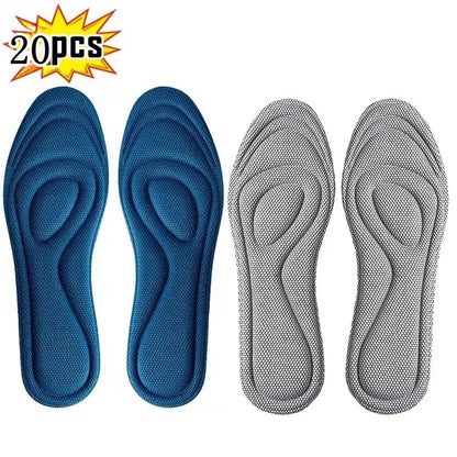 4Pcs Memory Foam Orthopedic Insoles for Shoes Antibacterial Deodorization Sweat Absorption Insert Sport Shoes Running Pads
