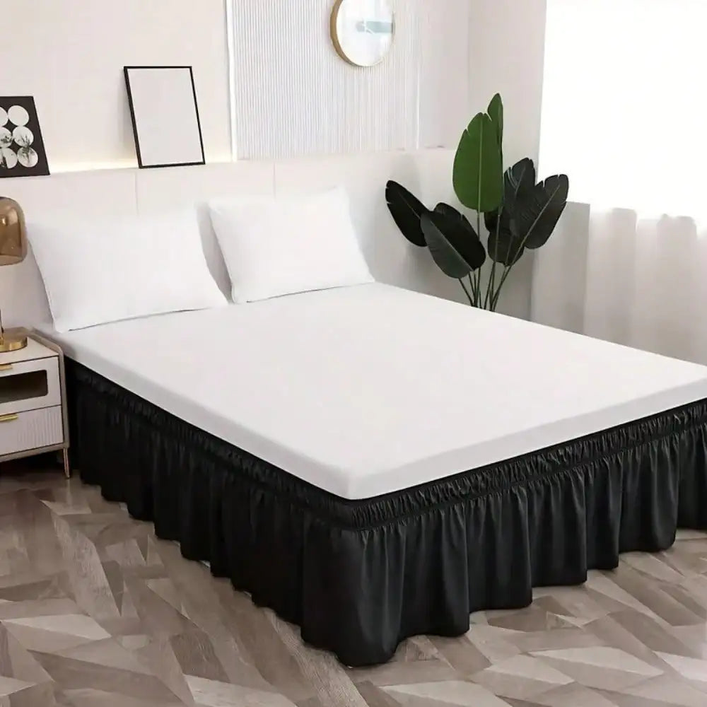 1Pc Breathable & Dustproof Bed Skirt  For Bedroom And Guest Room Bed Comforter Sets Curtains For Bedroom