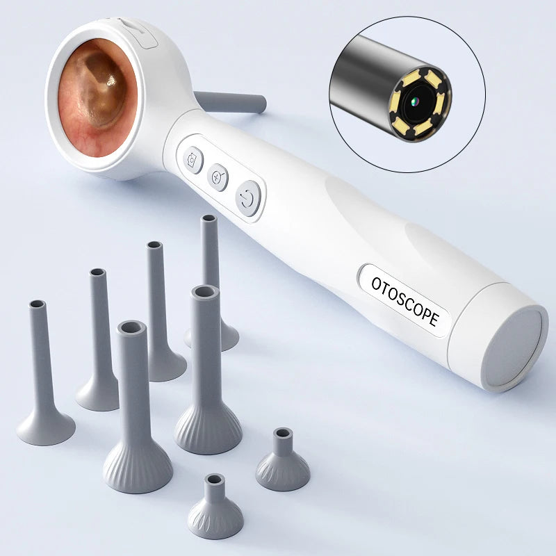 Digital Otoscope Camera 1.38'' Screen HD1080P Visual Ear Cleaner with 6LEDs Portable Video Ear Endoscope Ear Wax Removal Tool