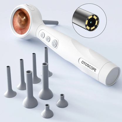 Digital Otoscope Camera 1.38'' Screen HD1080P Visual Ear Cleaner with 6LEDs Portable Video Ear Endoscope Ear Wax Removal Tool