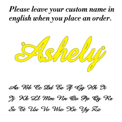 Custom Name Necklace with Box Chain Stainless Steel Dainty Signature Name Necklace Gift for Her Mother's Day Gift