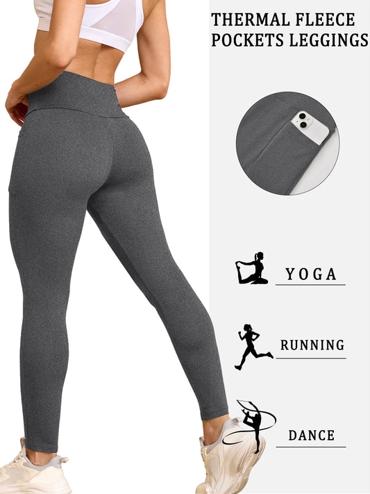 Women's High-Waisted Pocket Leggings in Colour Options