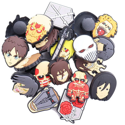 New Arrival 1pcs Cartoon Japan Anime PVC Shoe Charms For Clogs Pins Accessories Shoes Buckles Wristbands Kids Birthday Present